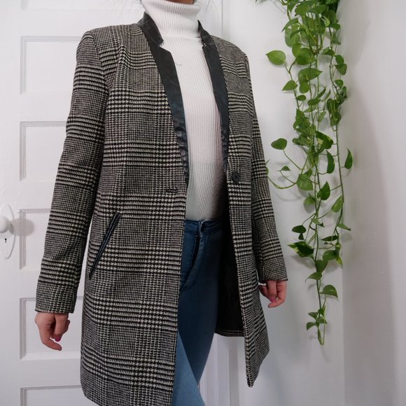 Minimalist gingham suit coat - Picture 2 of 12